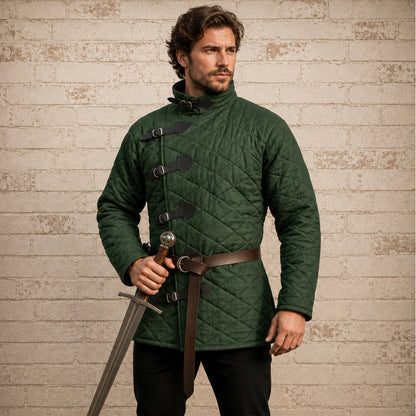 Medieval Blue Padded Gambeson – Knight & Viking Costume