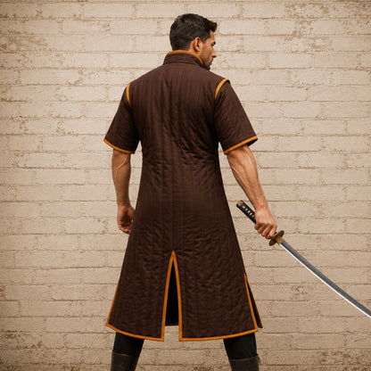 Brown Viking Gambeson – Renaissance Fair Quilted Armor Jacket