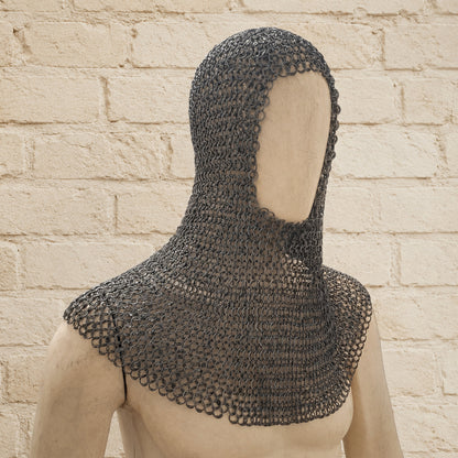 9MM Flat Riveted Chainmail Shirt with Washers – Sleeveless Medieval Costume Armor
