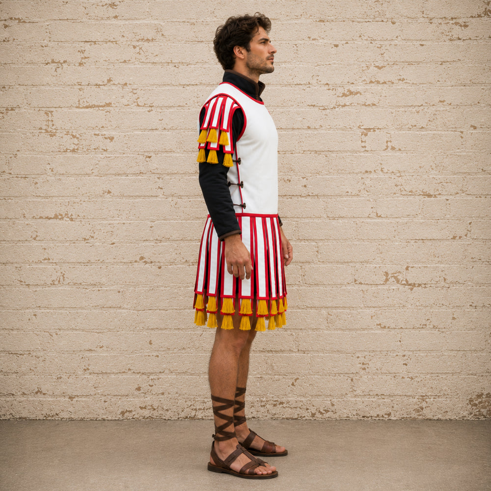 Roman Subarmalis Armor | White Padded Roman Costume for Ren Faire, LARP & Halloween Cosplay