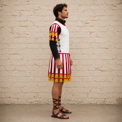 Roman Subarmalis Armor | White Padded Roman Costume for Ren Faire, LARP & Halloween Cosplay
