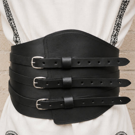 Medieval Leather Kidney Belt – Ren Faire, LARP & Cosplay Costume Accessory