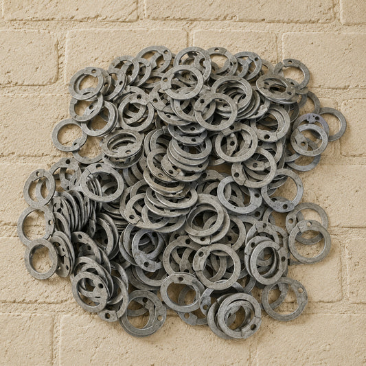 Flat Riveted Chainmail Rings with Tool – 6mm–9mm 18 Gauge Natural Finish for LARP & Reenactment