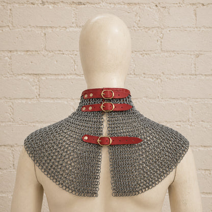 Mild Steel Chainmail Gorget Collar – Medieval Bishop’s Mantle