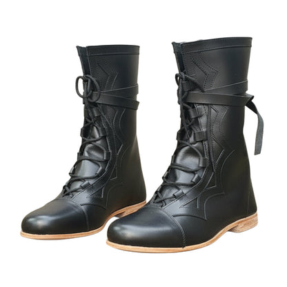 Medieval Renaissance Boots: Viking Pirate Style Ren faire Boots, Reenactments,