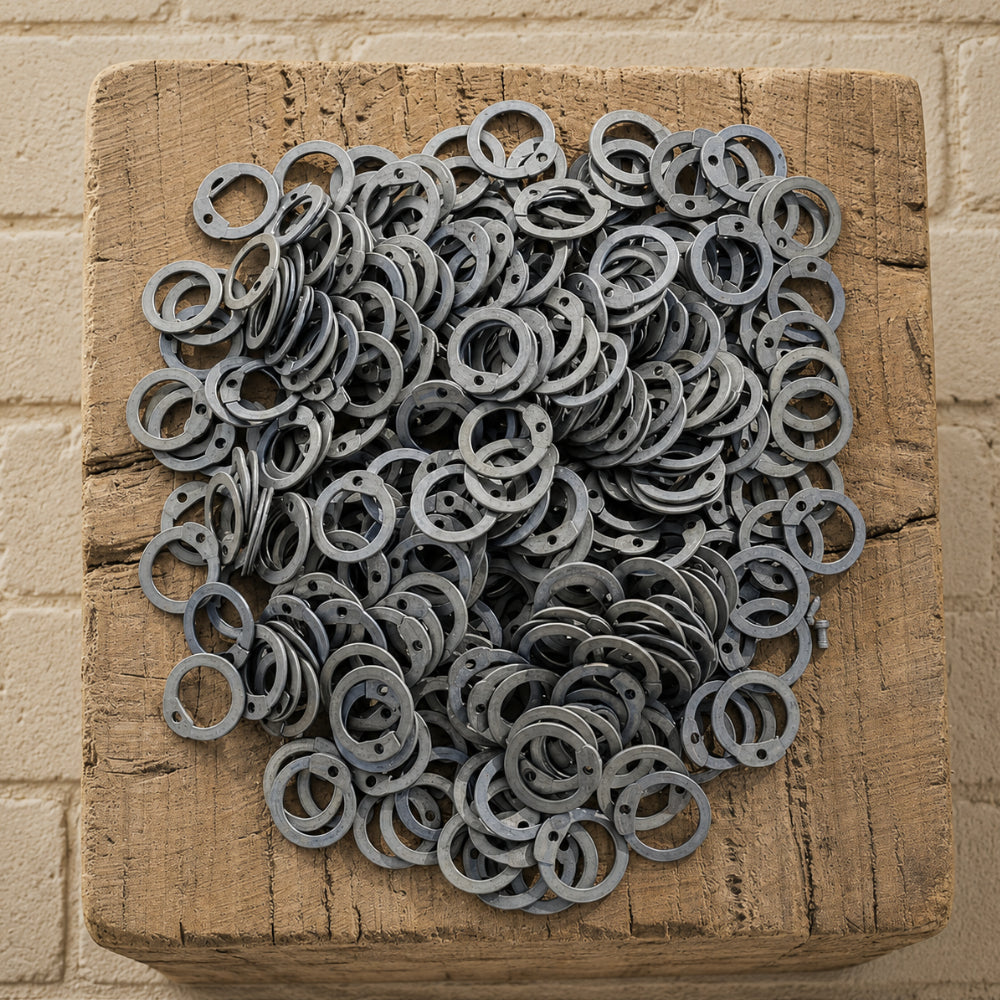 Flat Riveted Chainmail Rings with Tool – 6mm–9mm 18 Gauge Natural Finish for LARP & Reenactment
