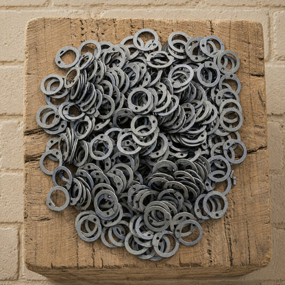 Flat Riveted Chainmail Rings with Tool – 6mm–9mm 18 Gauge Natural Finish for LARP & Reenactment