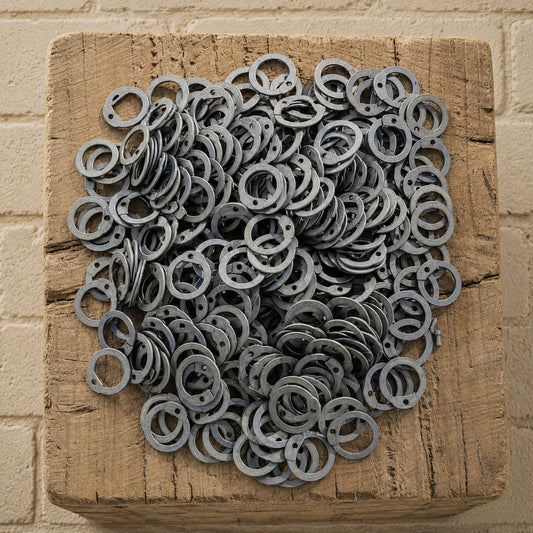 Flat Riveted Chainmail Rings with Tool – 6mm–9mm 18 Gauge Natural Finish for LARP & Reenactment
