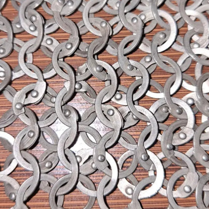 9mm Flat Riveted Stainless Steel Chainmail Coif – Medieval LARP & Reenactment Hood