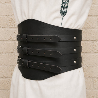 Medieval Leather Kidney Belt – Ren Faire, LARP & Cosplay Costume Accessory
