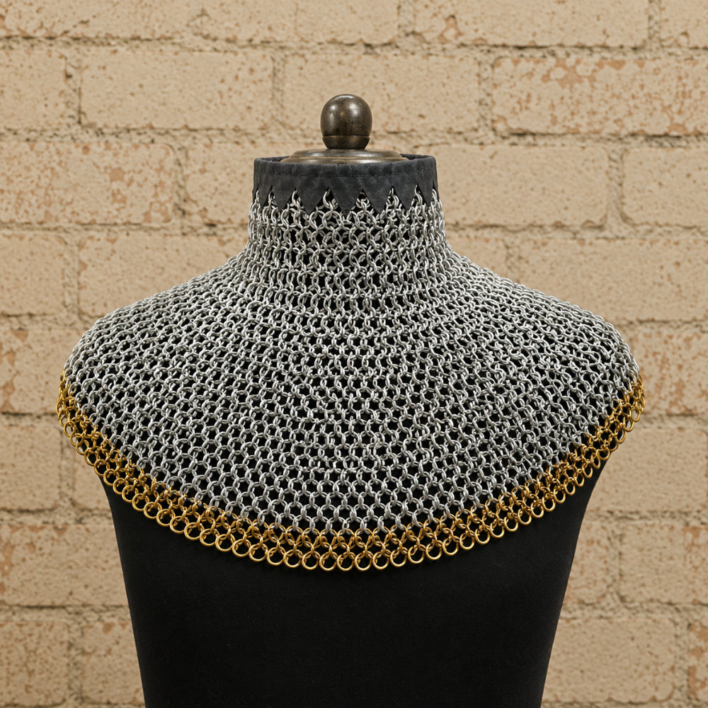 Aluminium Riveted Chainmail Collar & Bishop Mantle – 9mm Rings