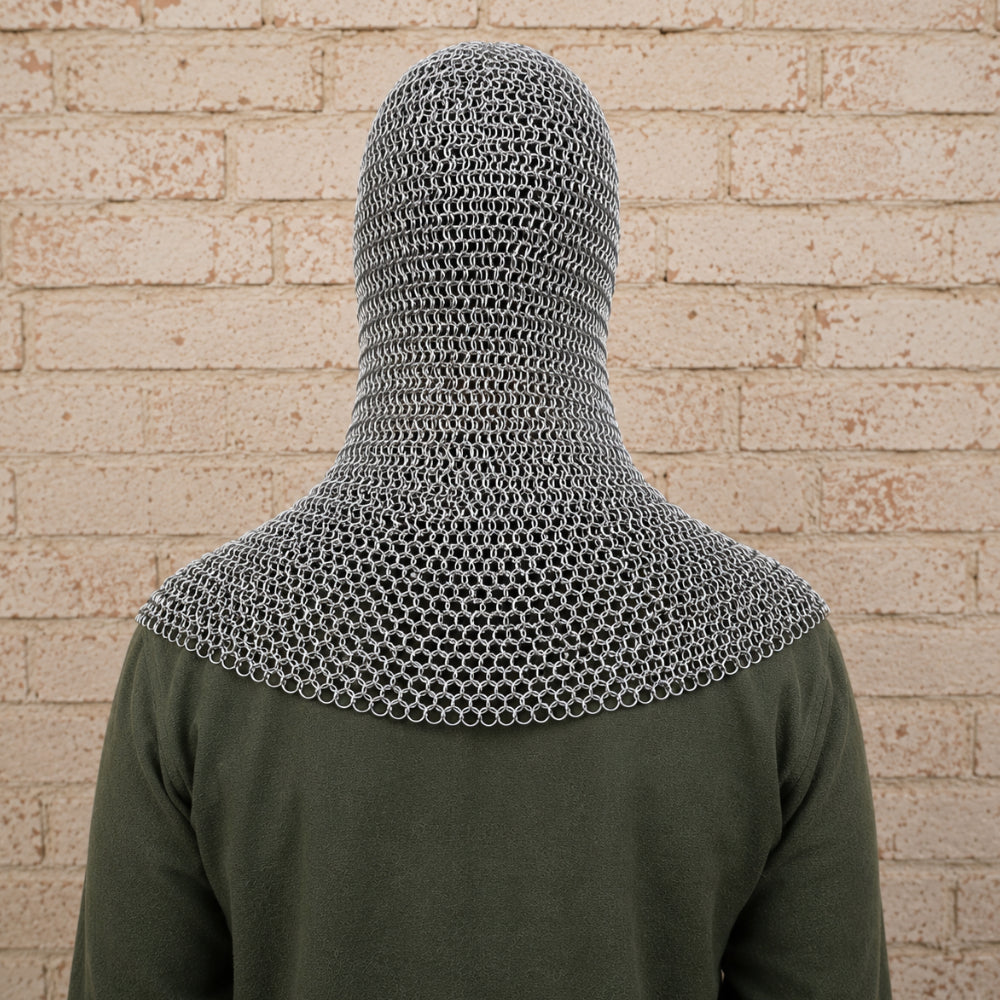 Aluminium Butted Chainmail Coif – Medieval Ren Faire Hood