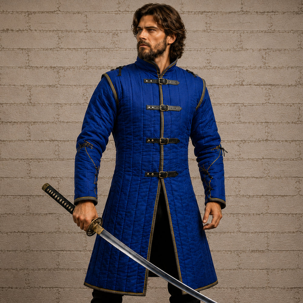 Wine Cotton Gambeson – Medieval LARP & Renaissance Fair Costume