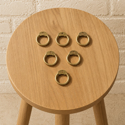 Brass Riveted Round Rings for Medieval Chainmail Repair – Natural Finish