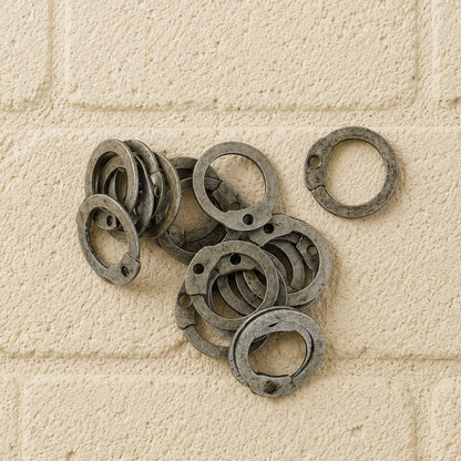 Flat Riveted Chainmail Rings with Tool – 6mm–9mm 18 Gauge Natural Finish for LARP & Reenactment