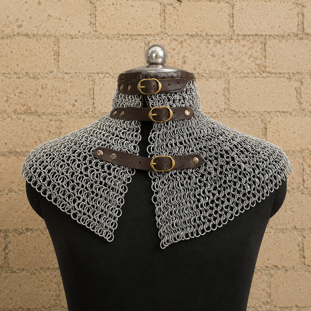Aluminium Riveted Chainmail Collar & Bishop Mantle – 9mm Rings