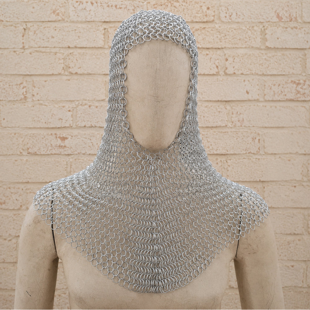 Aluminium Butted Chainmail Coif – Medieval Ren Faire Hood