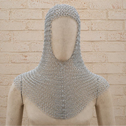 Aluminium Butted Chainmail Coif – Medieval Ren Faire Hood