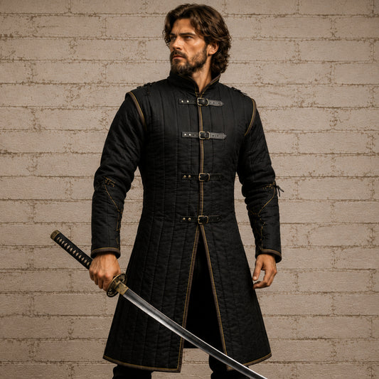 Wine Cotton Gambeson – Medieval LARP & Renaissance Fair Costume