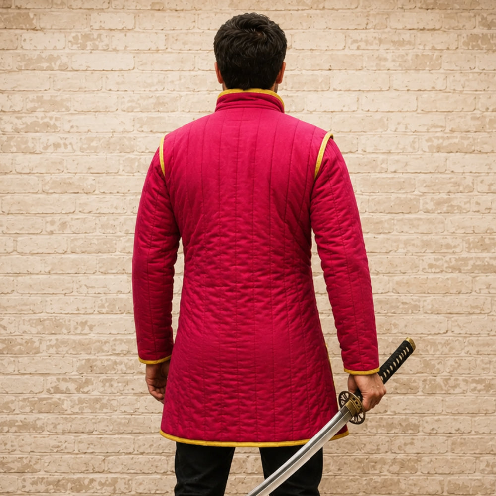 Wine Cotton Gambeson – Medieval LARP & Renaissance Fair Costume