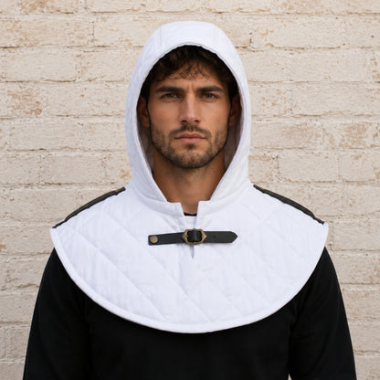 Medieval Padded Cotton Coif Hood for LARP, SCA & Renaissance Fairs
