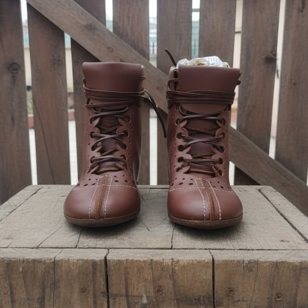 Roman Leather Boots – Vindolanda Style Historical Shoes for Reenactment, Renfaire & LARP