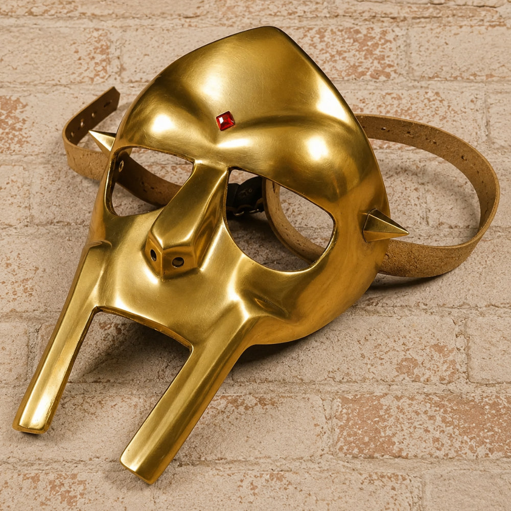 Medieval DOOM Mask Replica – Handmade Metal Rapper Mask | Hip Hop Cosplay Helmet | Fantasy Warrior Face Mask