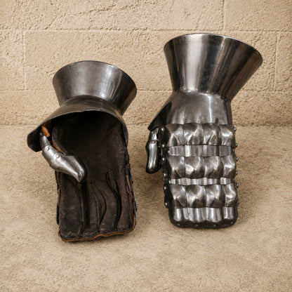 Medieval Steel Gauntlets – Knight Armor Gloves for LARP, SCA Combat & Reenactment