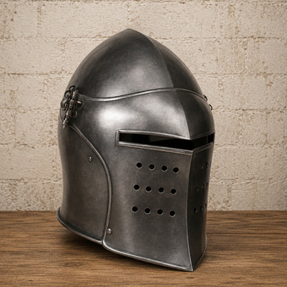 Medieval Barbuta Helmet – Wearable Knight Armor Helm for Reenactment, Cosplay & Display