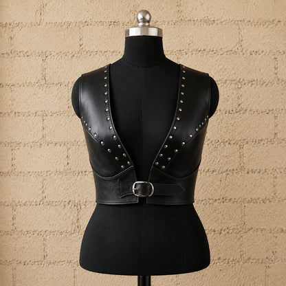 Shieldmaiden Warrior Leather Vest – Viking Armor for LARP & Cosplay