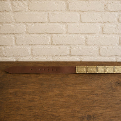Roman Legionary Leather Belt with Brass Accents | Historical Reenactment Armor