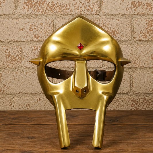 Medieval DOOM Mask Replica – Handmade Metal Rapper Mask | Hip Hop Cosplay Helmet | Fantasy Warrior Face Mask