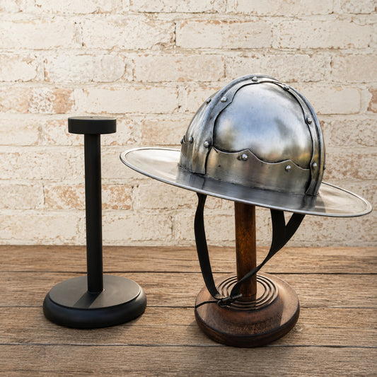 Medieval Kettle Hat Helmet – Handcrafted 18 Gauge Steel Wearable Knight Armor for Reenactment, LARP & Display