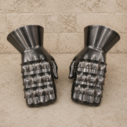 Medieval Steel Gauntlets – Knight Armor Gloves for LARP, SCA Combat & Reenactment