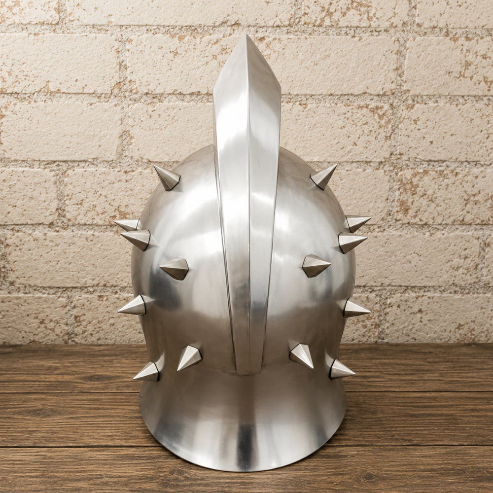 Maximus Gladiator Helmet Replica with Display Stand – Ancient Roman Warrior Armor Collectible