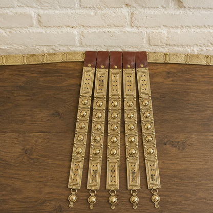 Roman Legionary Leather Belt with Brass Accents | Historical Reenactment Armor