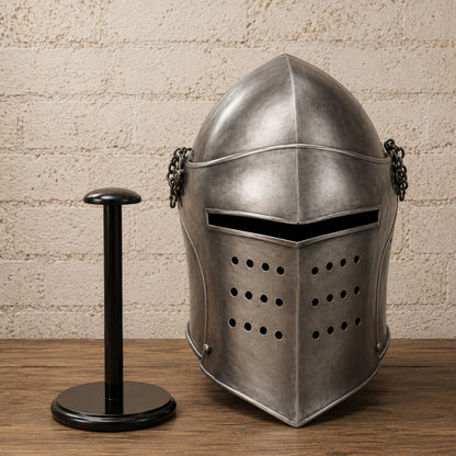 Medieval Barbuta Helmet – Wearable Knight Armor Helm for Reenactment, Cosplay & Display