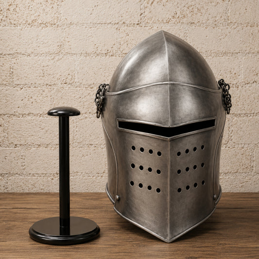 Medieval Barbuta Helmet – Wearable Knight Armor Helm for Reenactment, Cosplay & Display