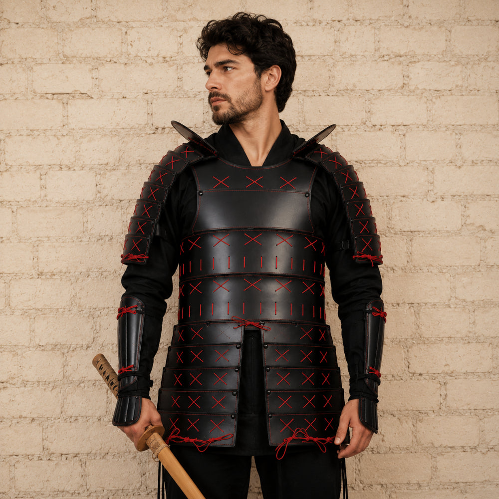 Samurai Leather Armor Suit – Medieval Warrior Costume for Ren Faire