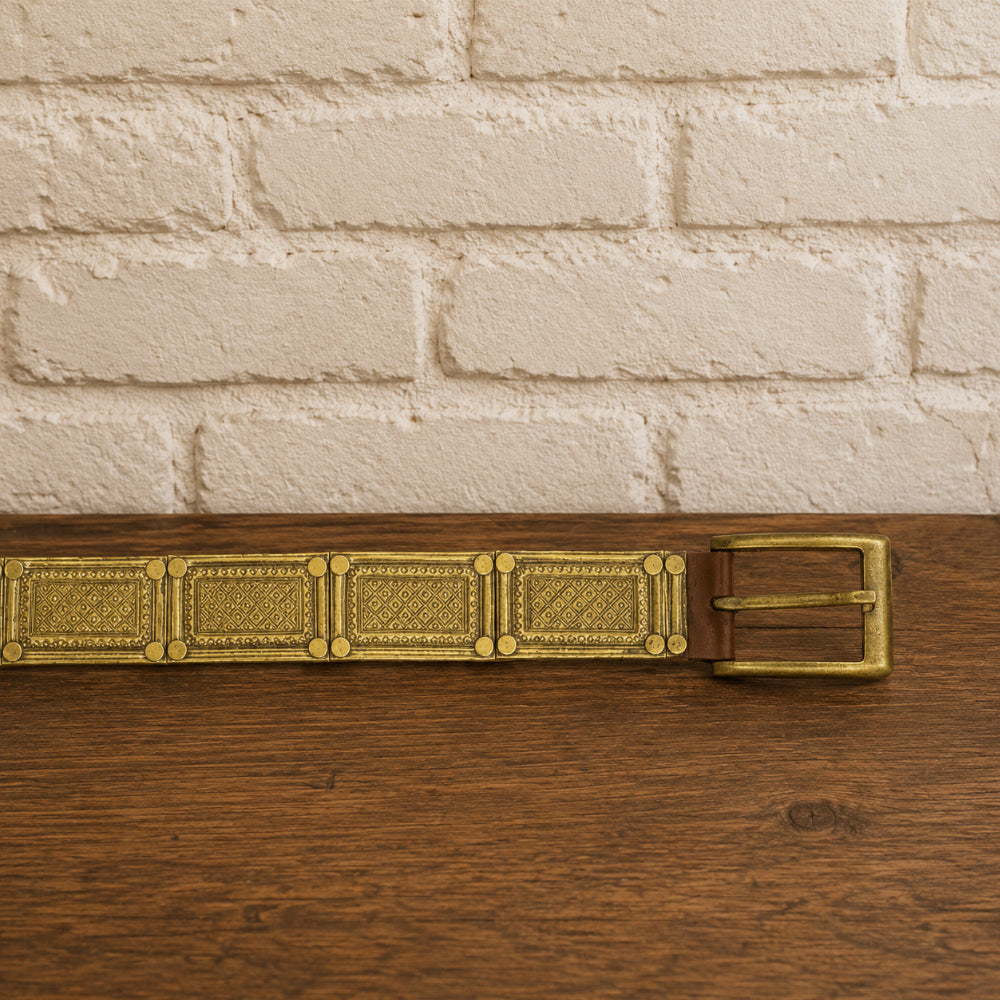 Roman Legionary Leather Belt with Brass Accents | Historical Reenactment Armor