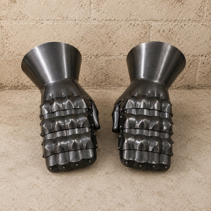 Medieval Steel Gauntlets – Knight Armor Gloves for LARP, SCA Combat & Reenactment