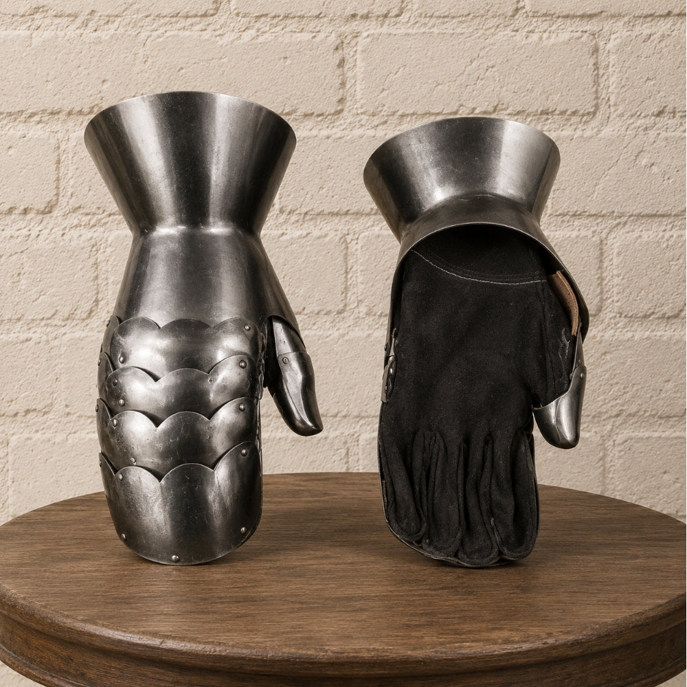 Mild Steel Gauntlets – SCA Combat Gloves with Leather Lining