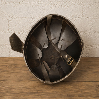 Medieval Norman Nasal Helmet with Display Stand – Knight Armor Helm for LARP, SCA & Reenactment