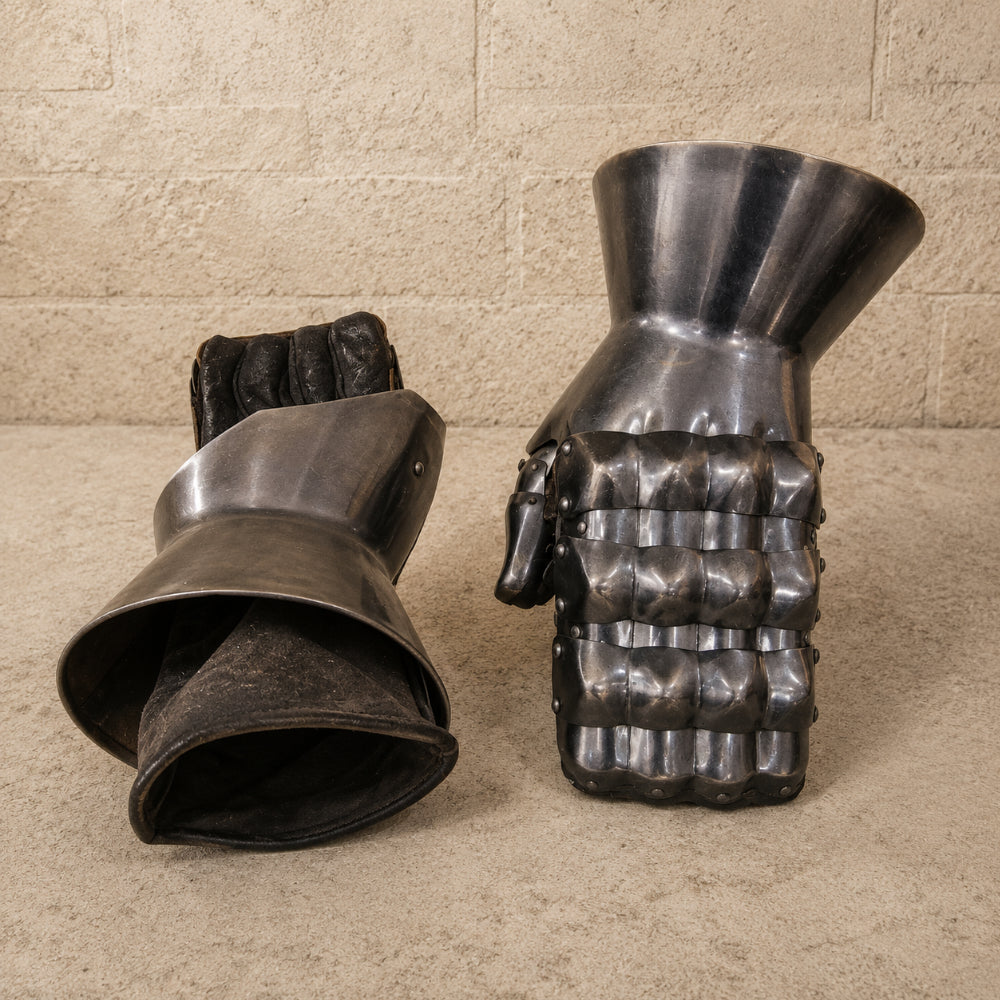 Medieval Steel Gauntlets – Knight Armor Gloves for LARP, SCA Combat & Reenactment
