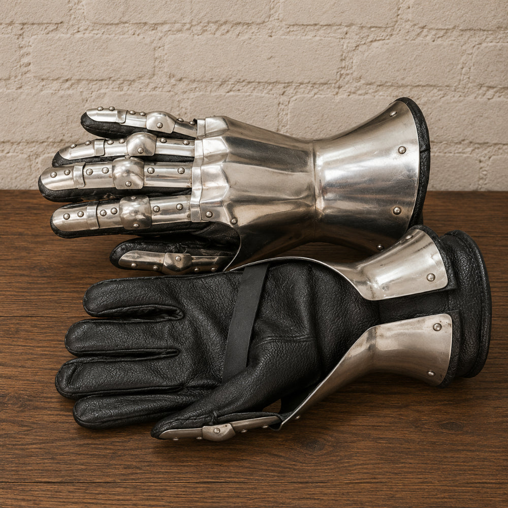 Hourglass Gauntlets – Medieval Knight Hand Armor for LARP & Reenactment