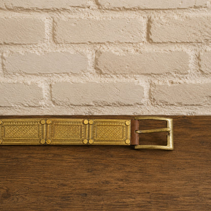 Roman Legionary Leather Belt with Brass Accents | Historical Reenactment Armor