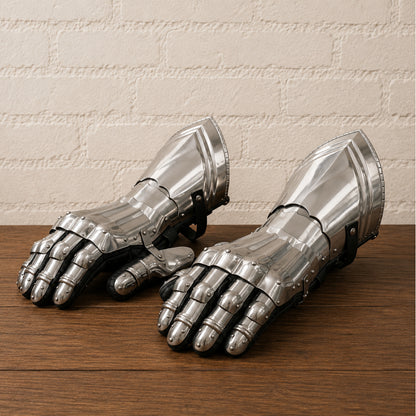 Medieval Steel Gauntlets – Knight Hand Armor for LARP, Cosplay & Reenactment