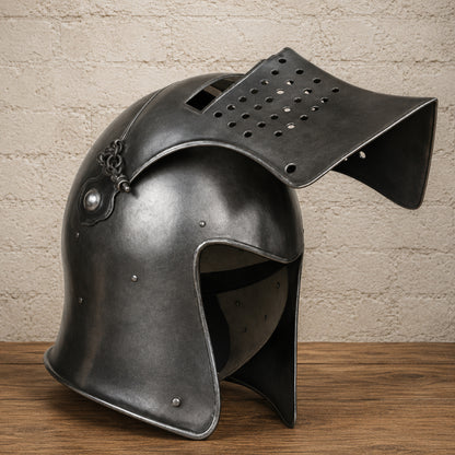 Medieval Barbuta Helmet – Wearable Knight Armor Helm for Reenactment, Cosplay & Display