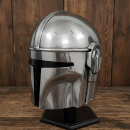 Mandalorian Helmet Cosplay Armor – Full Face Sci-Fi Warrior Helmet, Bounty Hunter Costume, LARP & Display
