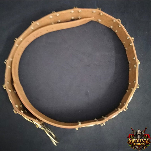 Roman Concentric Stamp Belt | Ancient Leather Belt for Reenactment & LARP